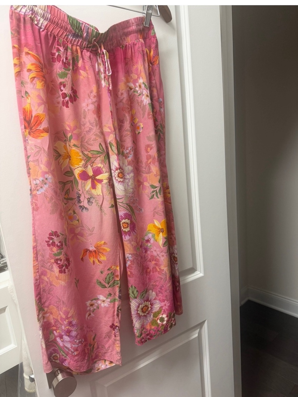 Johnny Was Pink Floral Scoop Neck Tee - Picture 4 of 4
